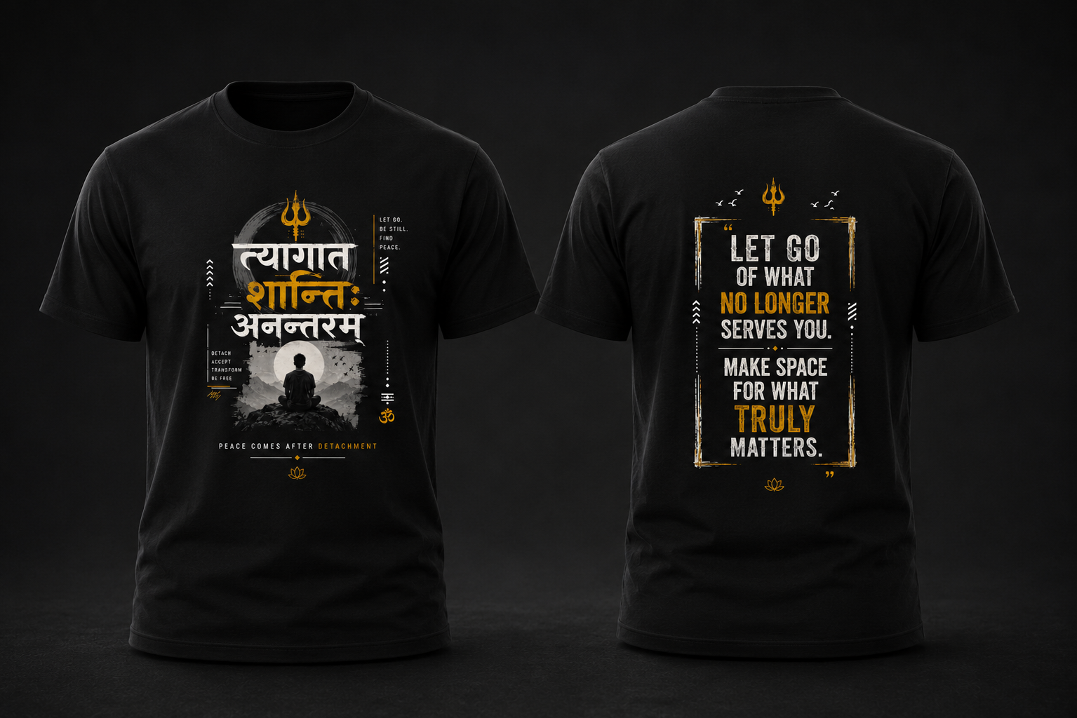 त्यागात् शान्तिः अनंतरम्! | unisex T-shirt
