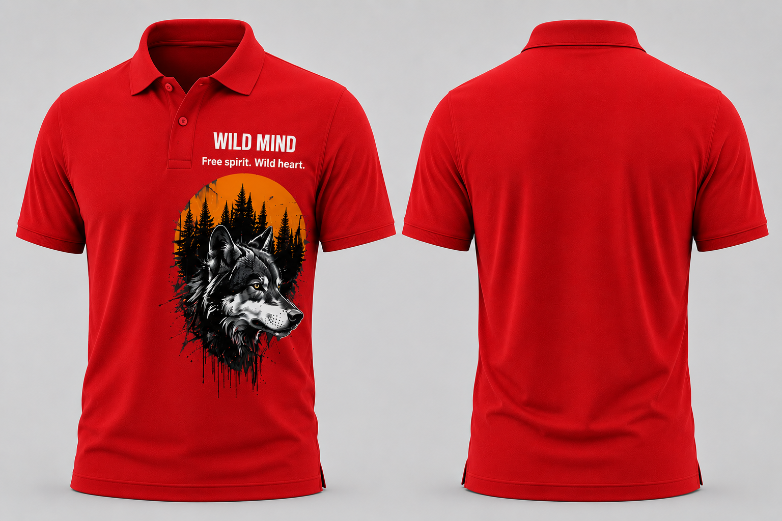 Wild Mind| Unisex POLO t-shirt