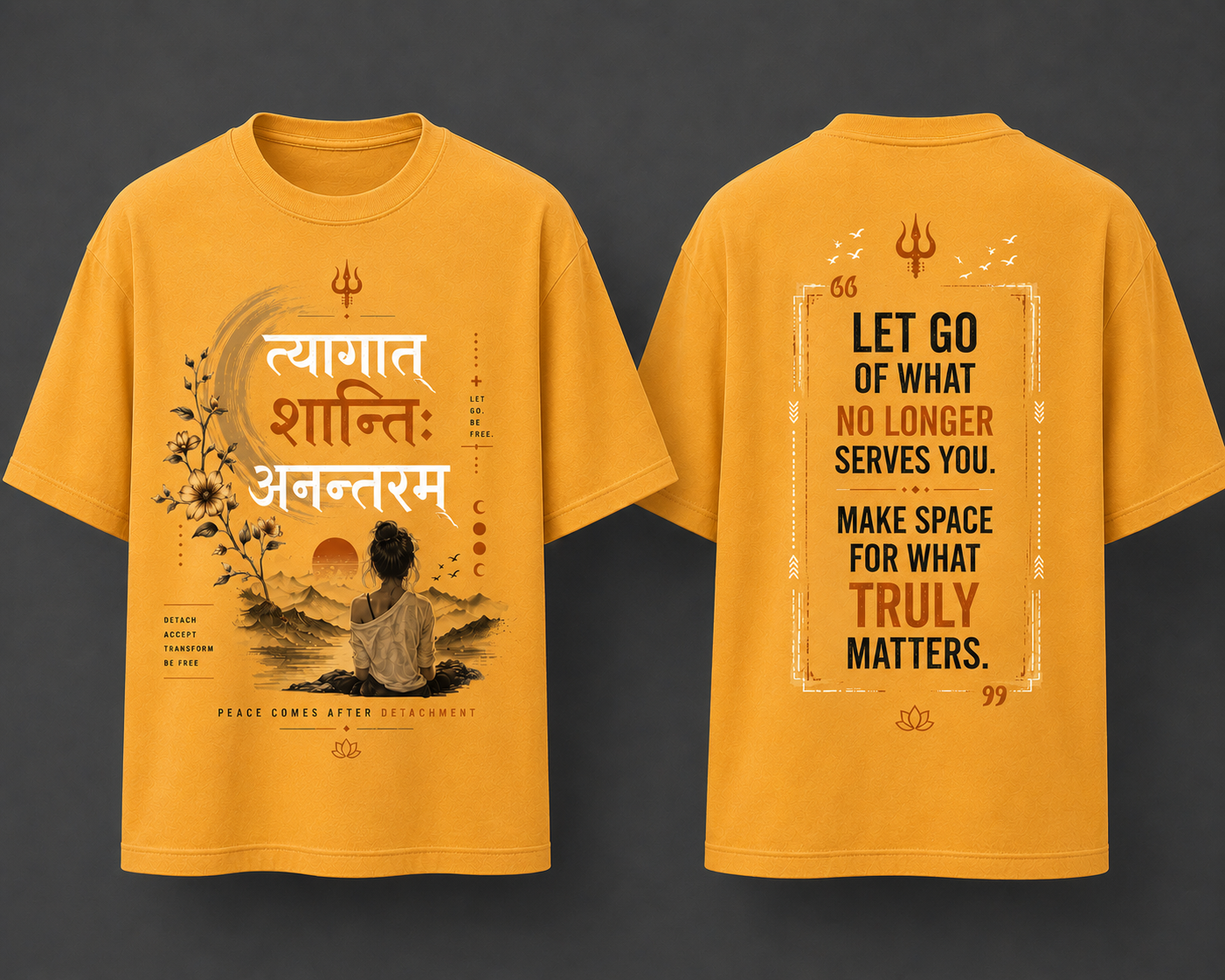 त्यागात् शान्तिः अनंतरम्! | Women t-shirt