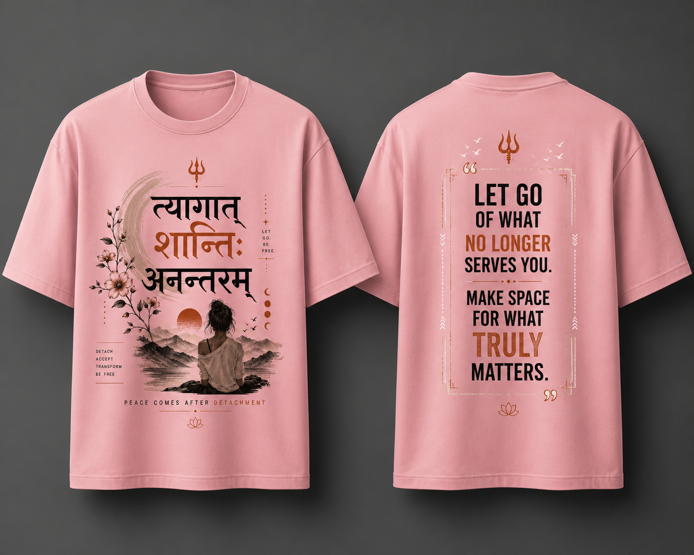त्यागात् शान्तिः अनंतरम्! | Women t-shirt